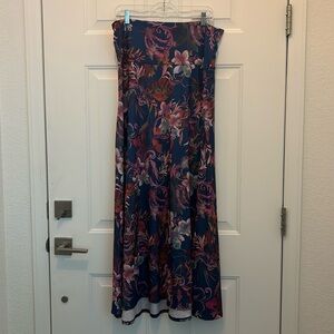 Floral wide waist skirt